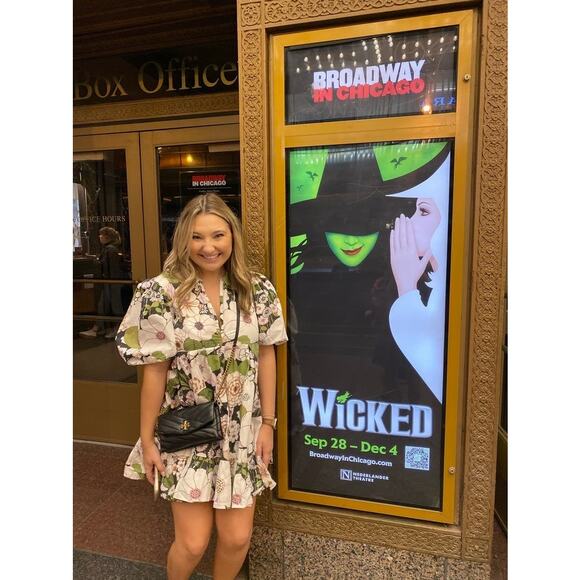 MAJE Rafleur Large Floral Print Mini Puff Sleeve Baby Doll Mini Dress Size 40 - Picture 11 of 12